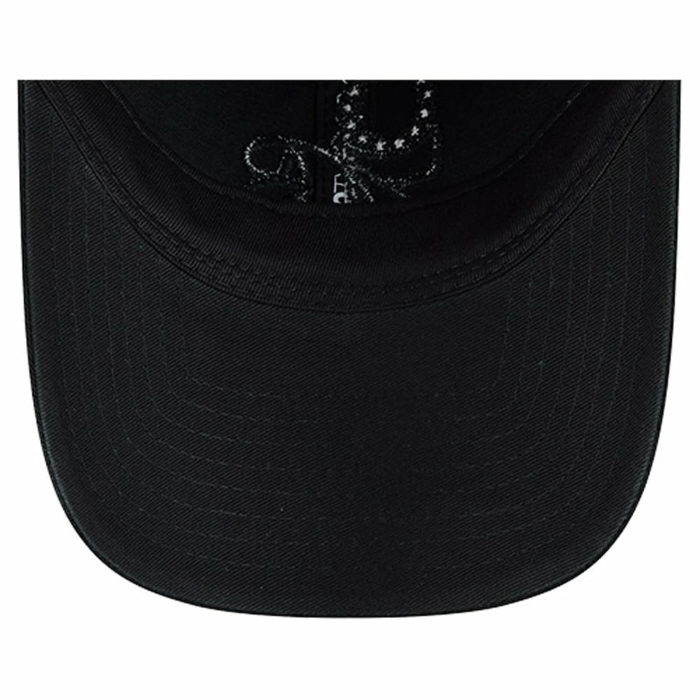 Philadelphia 76ers Stamp Fabric Applique 9TWENTY Adjustable Hat Black - New Era