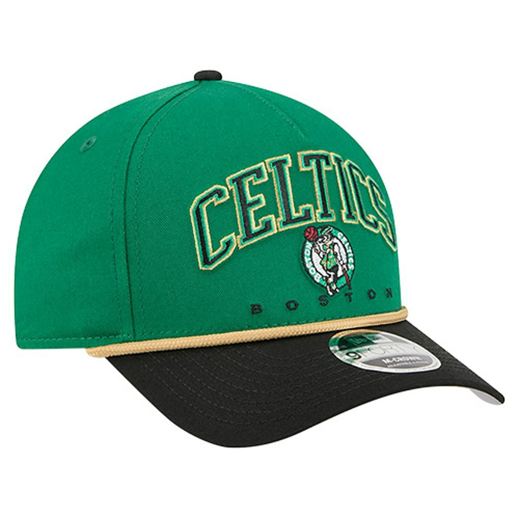 Boston Celtics Bold Arch COOLERA 9FORTY A-Frame M-Crown Adjustable Hat Kelly Green - New Era