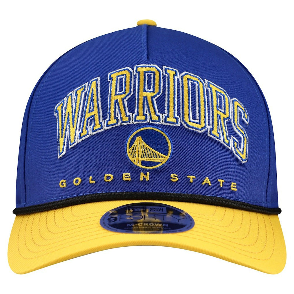 Golden State Warriors Bold Arch COOLERA 9FORTY A-Frame M-Crown Adjustable Hat Royal - New Era