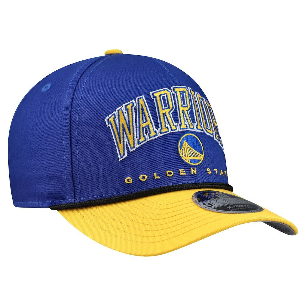 Golden State Warriors Bold Arch COOLERA 9FORTY A-Frame M-Crown Adjustable Hat Royal - New Era