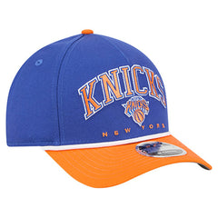 New York Knicks Bold Arch COOLERA 9FORTY A-Frame M-Crown Adjustable Hat Blue - New Era