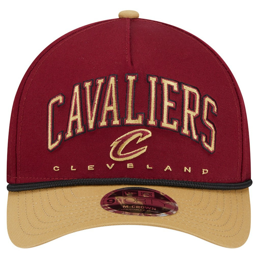 Cleveland Cavaliers Bold Arch COOLERA 9FORTY A-Frame M-Crown Adjustable Hat Wine - New Era
