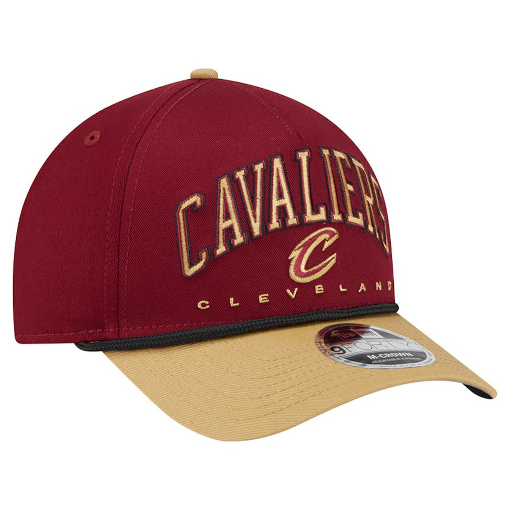 Cleveland Cavaliers Bold Arch COOLERA 9FORTY A-Frame M-Crown Adjustable Hat Wine - New Era