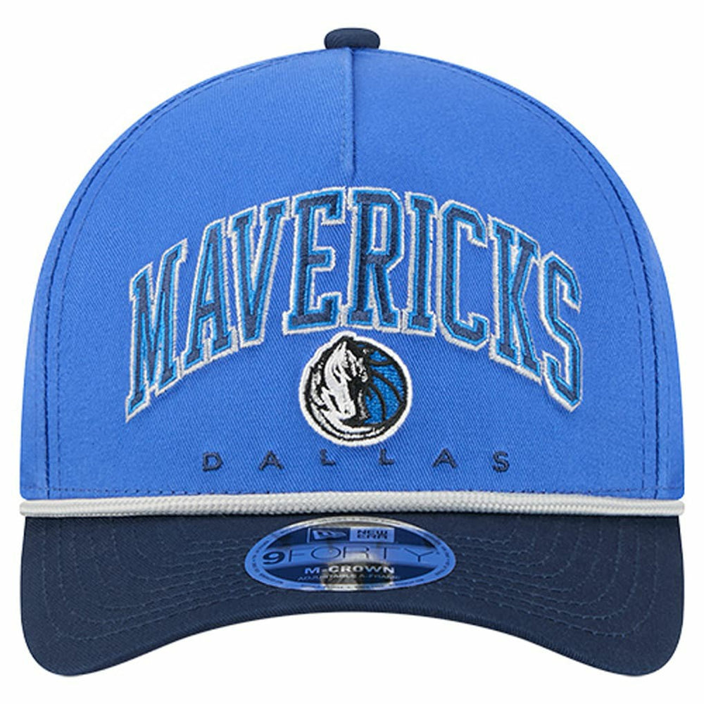 Dallas Mavericks Bold Arch COOLERA 9FORTY A-Frame M-Crown Adjustable Hat Blue - New Era