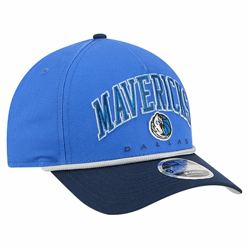 Dallas Mavericks Bold Arch COOLERA 9FORTY A-Frame M-Crown Adjustable Hat Blue - New Era