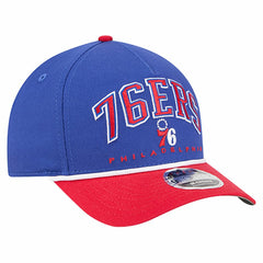 Philadelphia 76ers Bold Arch COOLERA 9FORTY A-Frame M-Crown Adjustable Hat Royal - New Era