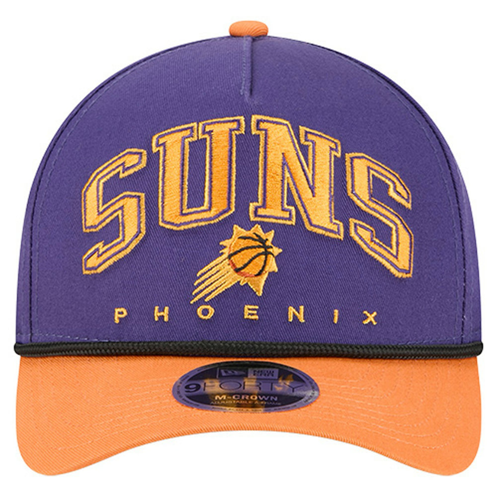 Phoenix Suns Bold Arch COOLERA 9FORTY A-Frame M-Crown Adjustable Hat Purple - New Era