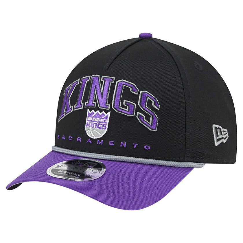 Sacramento Kings Bold Arch COOLERA 9FORTY A-Frame M-Crown Adjustable Hat Black - New Era