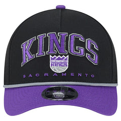 Sacramento Kings Bold Arch COOLERA 9FORTY A-Frame M-Crown Adjustable Hat Black - New Era