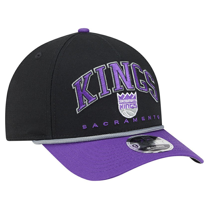 Sacramento Kings Bold Arch COOLERA 9FORTY A-Frame M-Crown Adjustable Hat Black - New Era