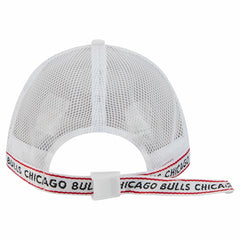 Chicago Bulls Featherweight Team Tape 9FORTY M-Crown A-Frame Adjustable Hat White - New Era
