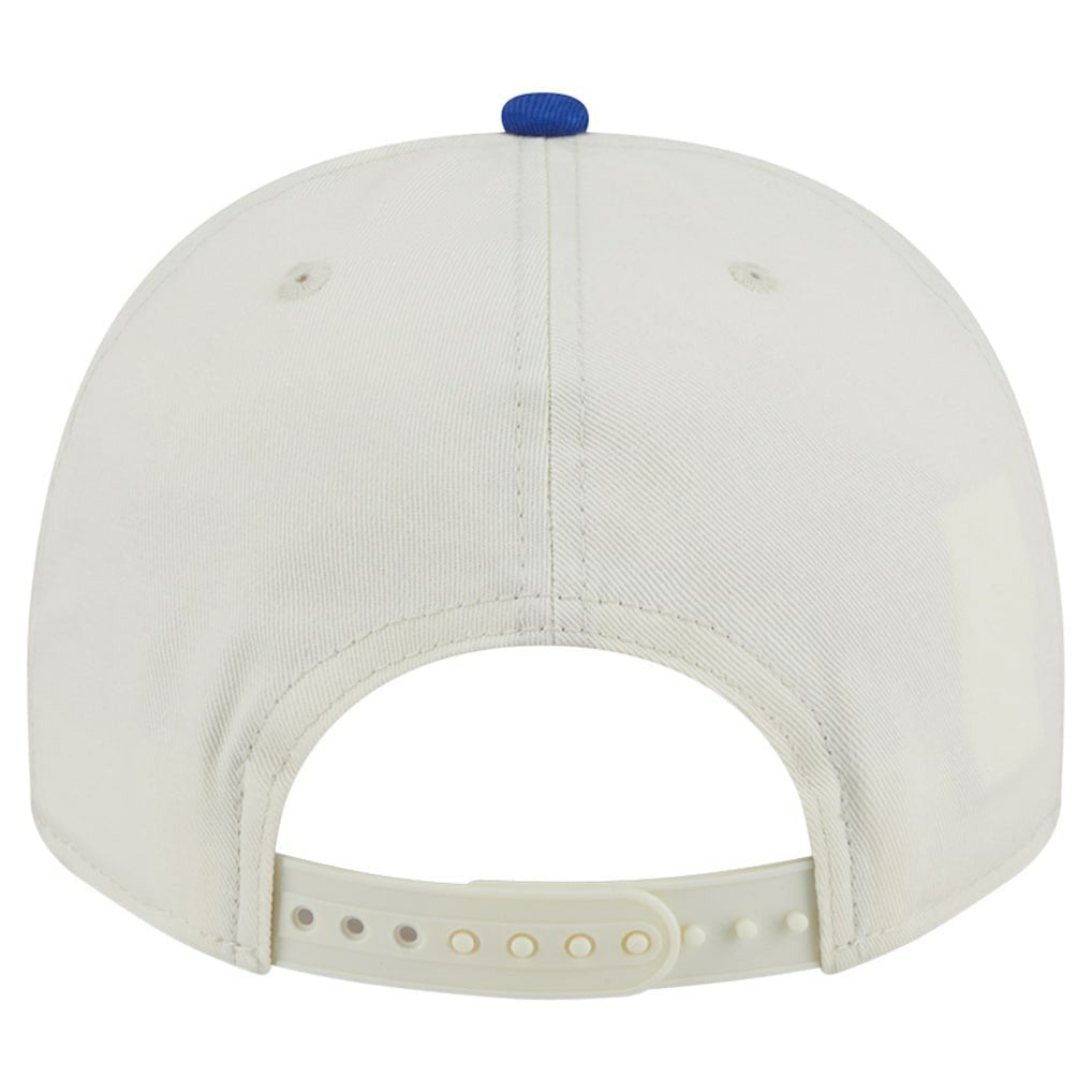 Golden State Warriors Chainstitch 9FIFTY A-Frame Snapback Hat Cream/Royal - New Era