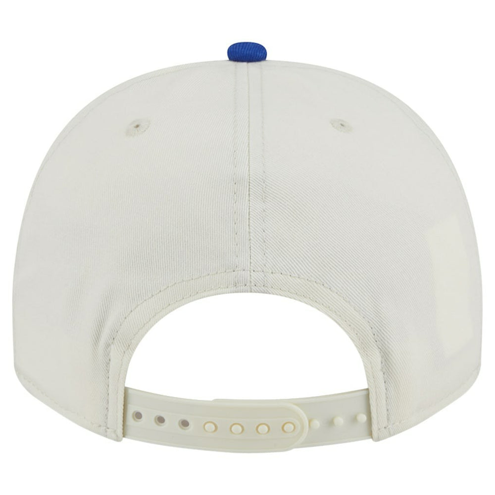 Golden State Warriors Chainstitch 9FIFTY A-Frame Snapback Hat Cream/Royal - New Era