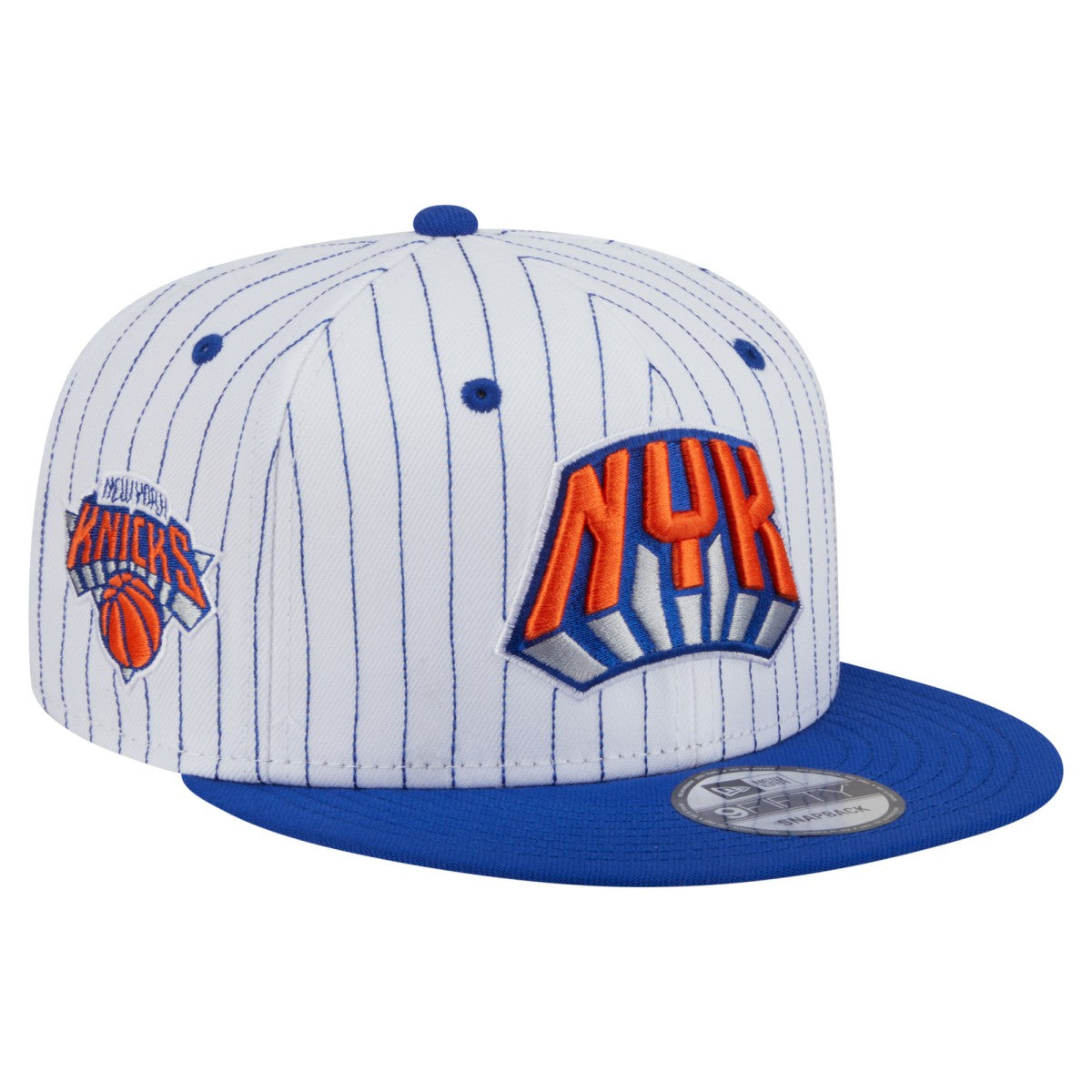 New York Knicks Deceptor Pinstripe 9FIFTY Snapback Hat White - New Era