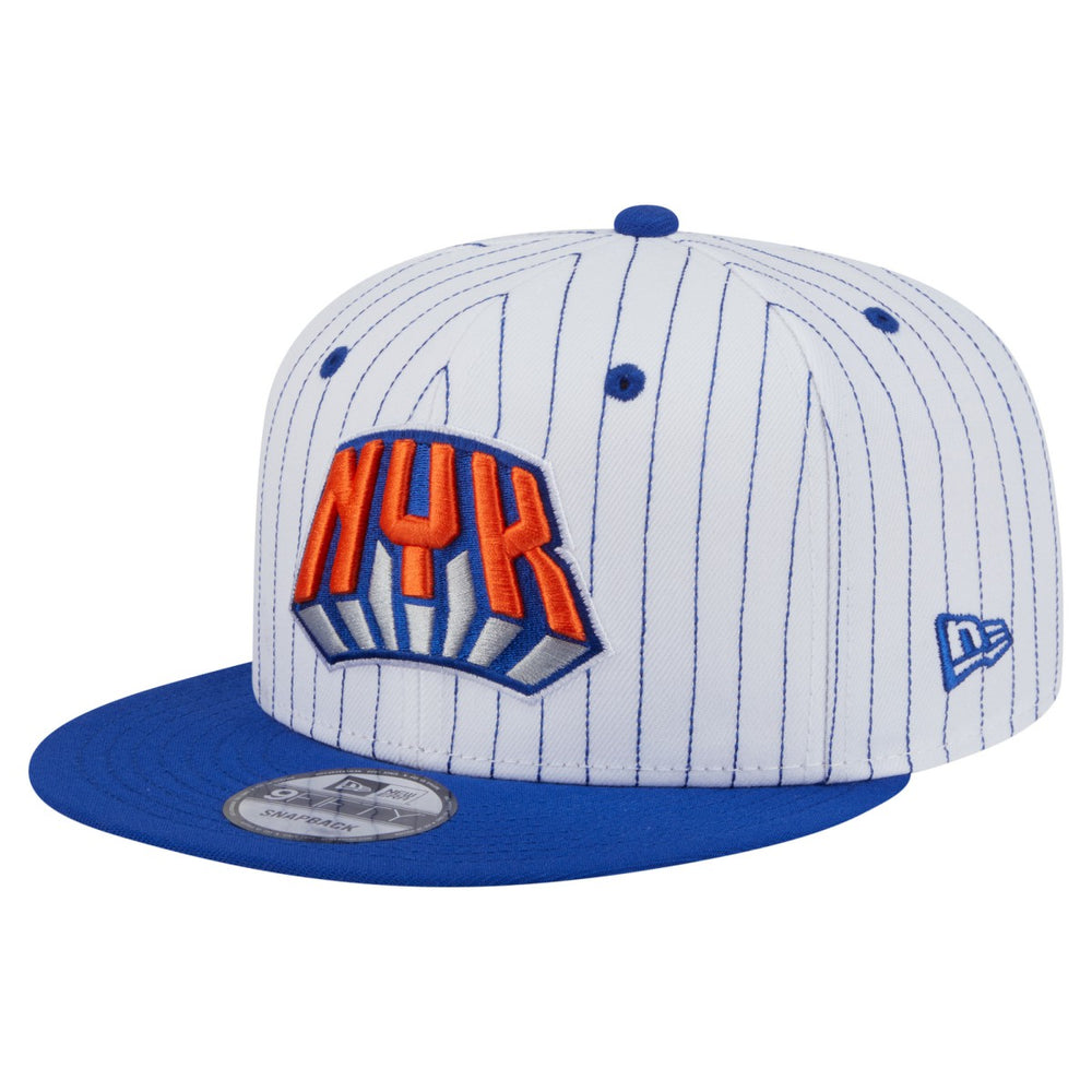 New York Knicks Deceptor Pinstripe 9FIFTY Snapback Hat White - New Era