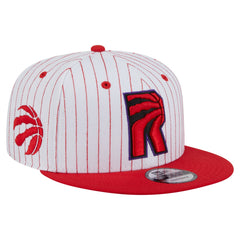 Toronto Raptors Deceptor Pinstripe 9FIFTY Snapback Hat White - New Era