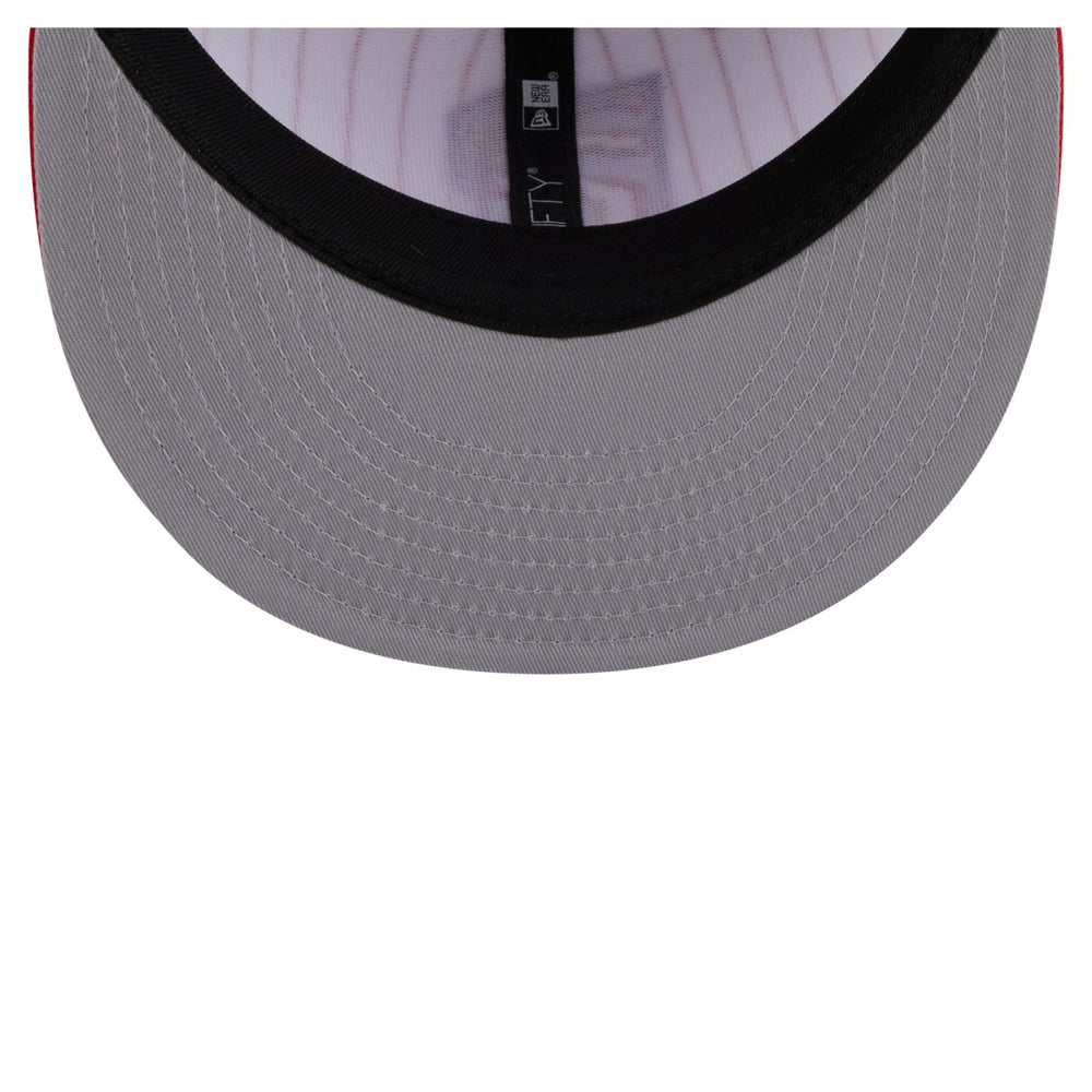 Toronto Raptors Deceptor Pinstripe 9FIFTY Snapback Hat White - New Era