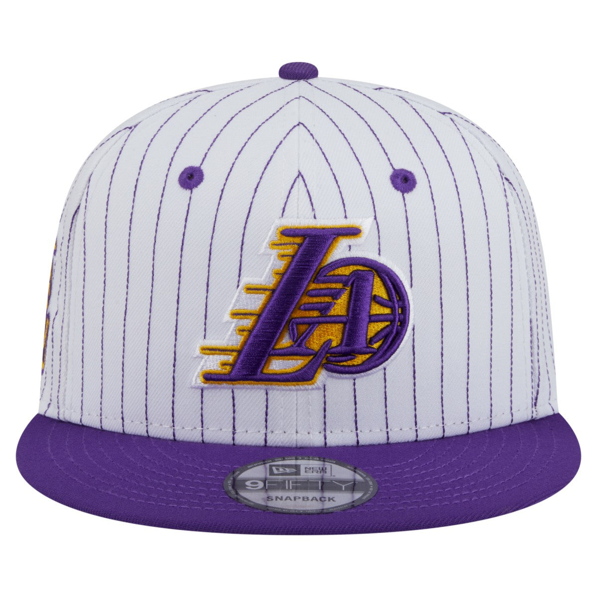 Los Angeles Lakers Deceptor Pinstripe 9FIFTY Snapback Hat White - New Era