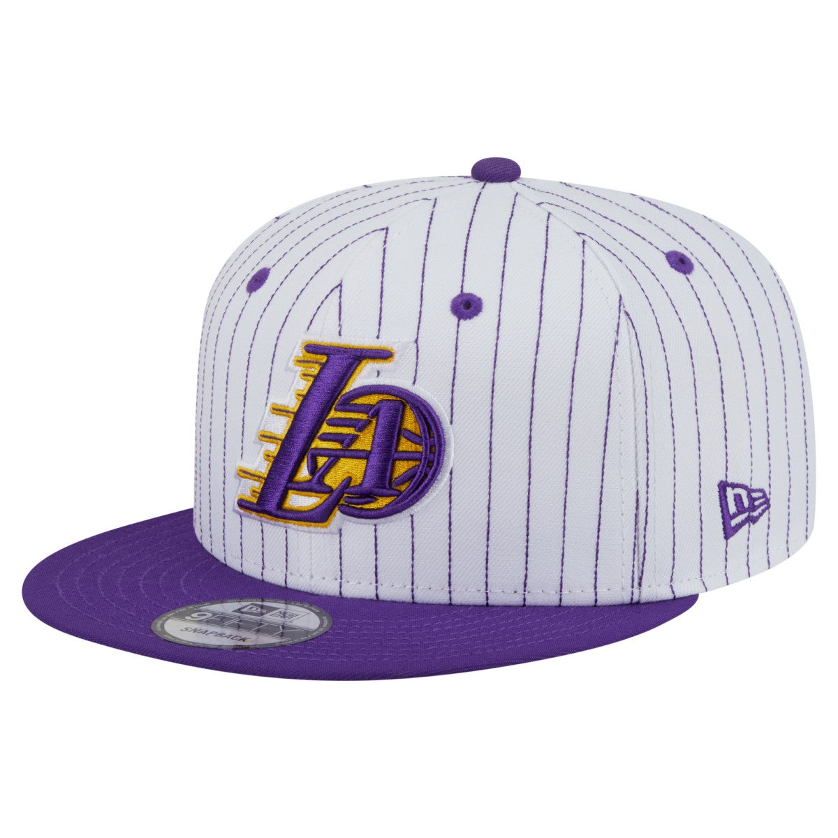 Los Angeles Lakers Deceptor Pinstripe 9FIFTY Snapback Hat White - New Era
