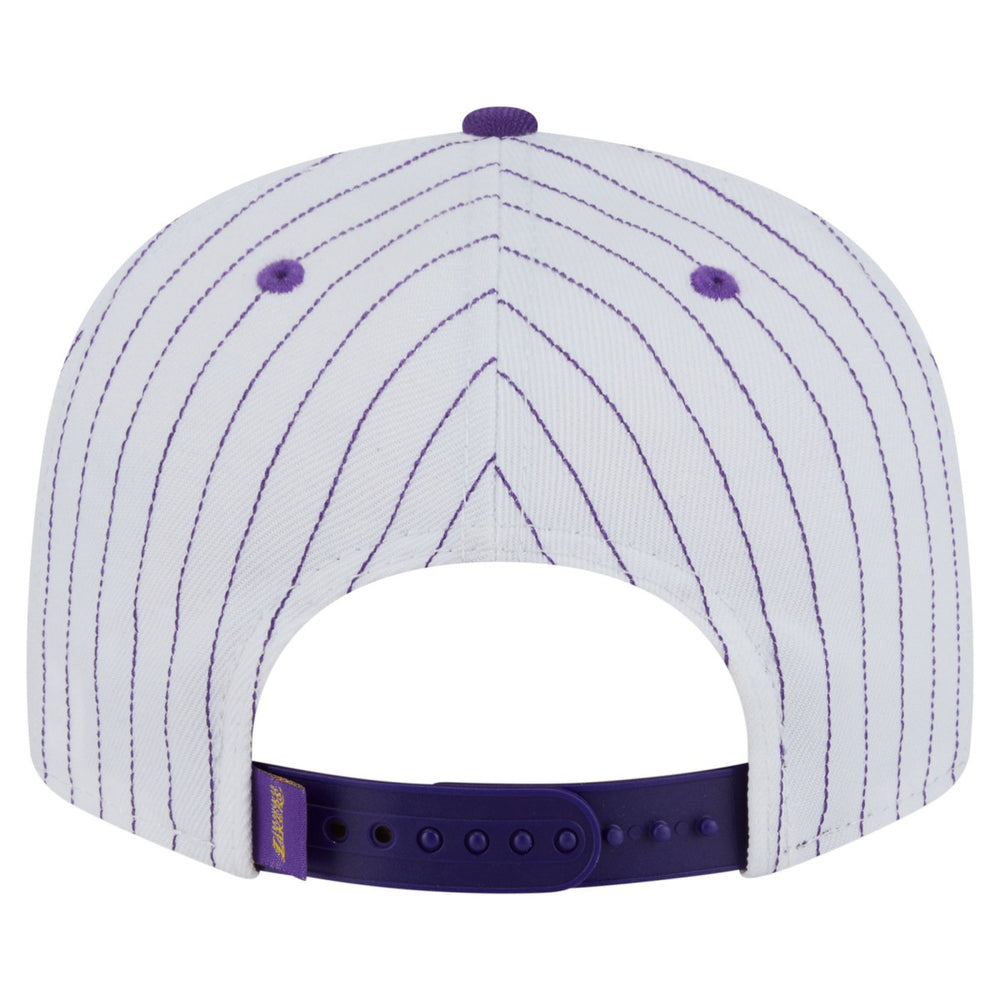 Los Angeles Lakers Deceptor Pinstripe 9FIFTY Snapback Hat White - New Era