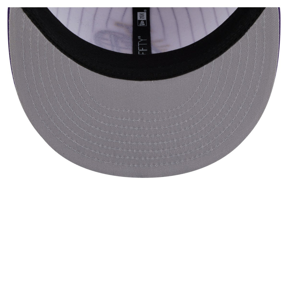 Los Angeles Lakers Deceptor Pinstripe 9FIFTY Snapback Hat White - New Era