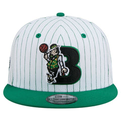 Boston Celtics Deceptor Pinstripe 9FIFTY Snapback Hat White - New Era