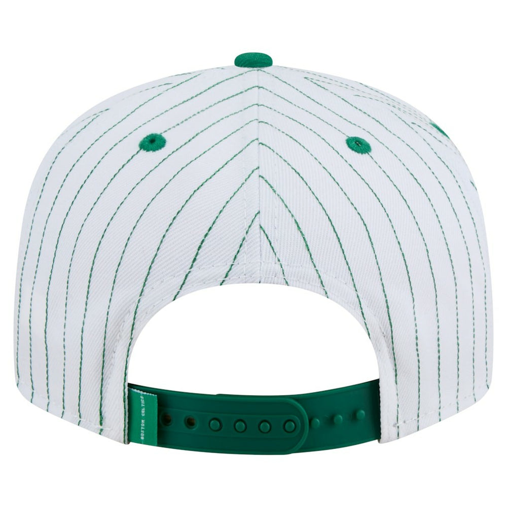 Boston Celtics Deceptor Pinstripe 9FIFTY Snapback Hat White - New Era