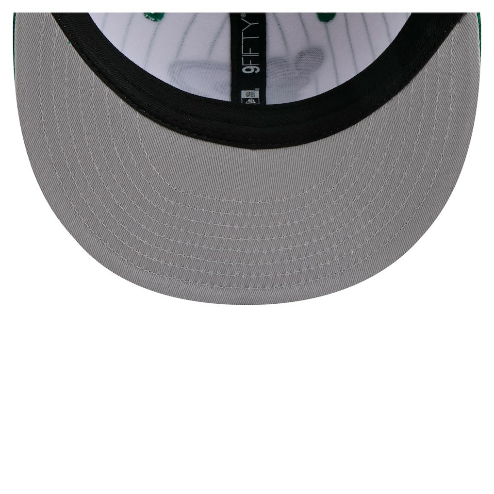Boston Celtics Deceptor Pinstripe 9FIFTY Snapback Hat White - New Era