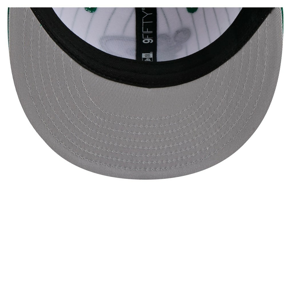Boston Celtics Deceptor Pinstripe 9FIFTY Snapback Hat White - New Era