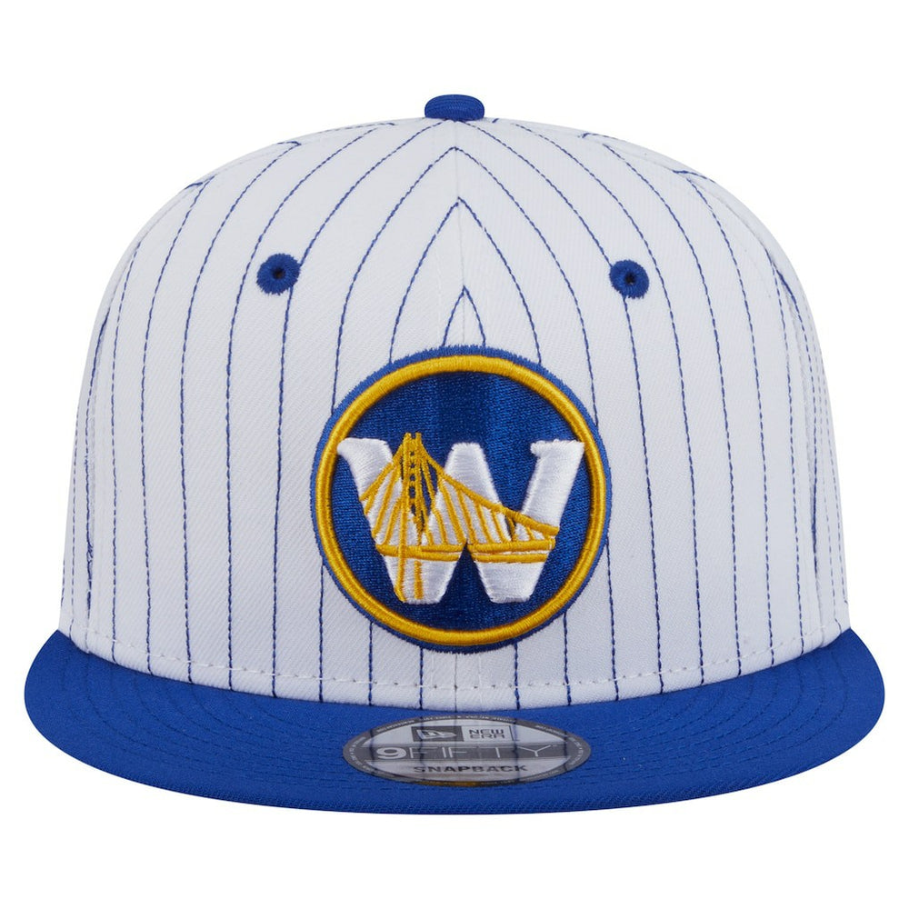 Golden State Warriors Deceptor Pinstripe 9FIFTY Snapback Hat White - New Era outlet