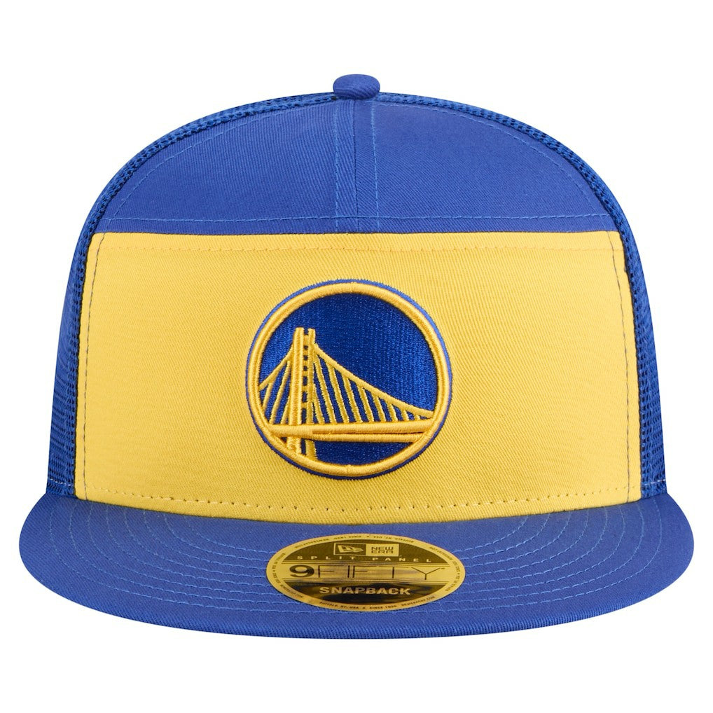 Golden State Warriors Outdoor Split Panel 9FIFTY Snapback Hat Gold/Royal - New Era