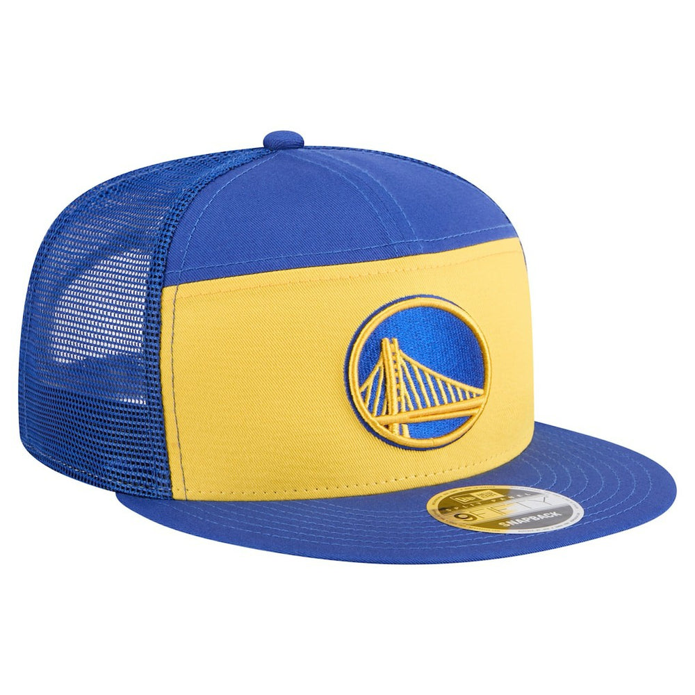 Golden State Warriors Outdoor Split Panel 9FIFTY Snapback Hat Gold/Royal - New Era