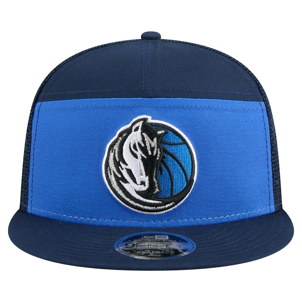 Dallas Mavericks Outdoor Split Panel 9FIFTY Snapback Hat Blue/Navy - New Era