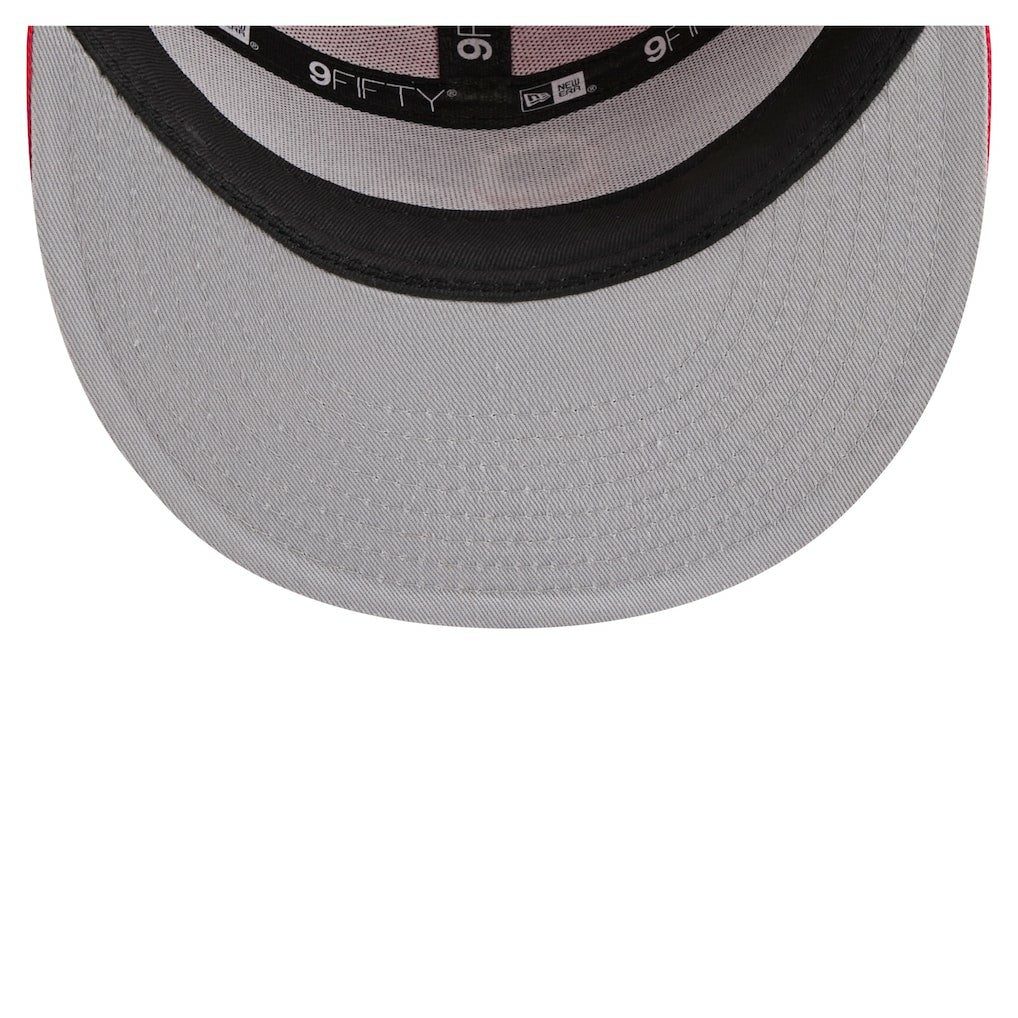 Philadelphia 76ers Outdoor Split Panel 9FIFTY Snapback Hat Royal/Red - New Era