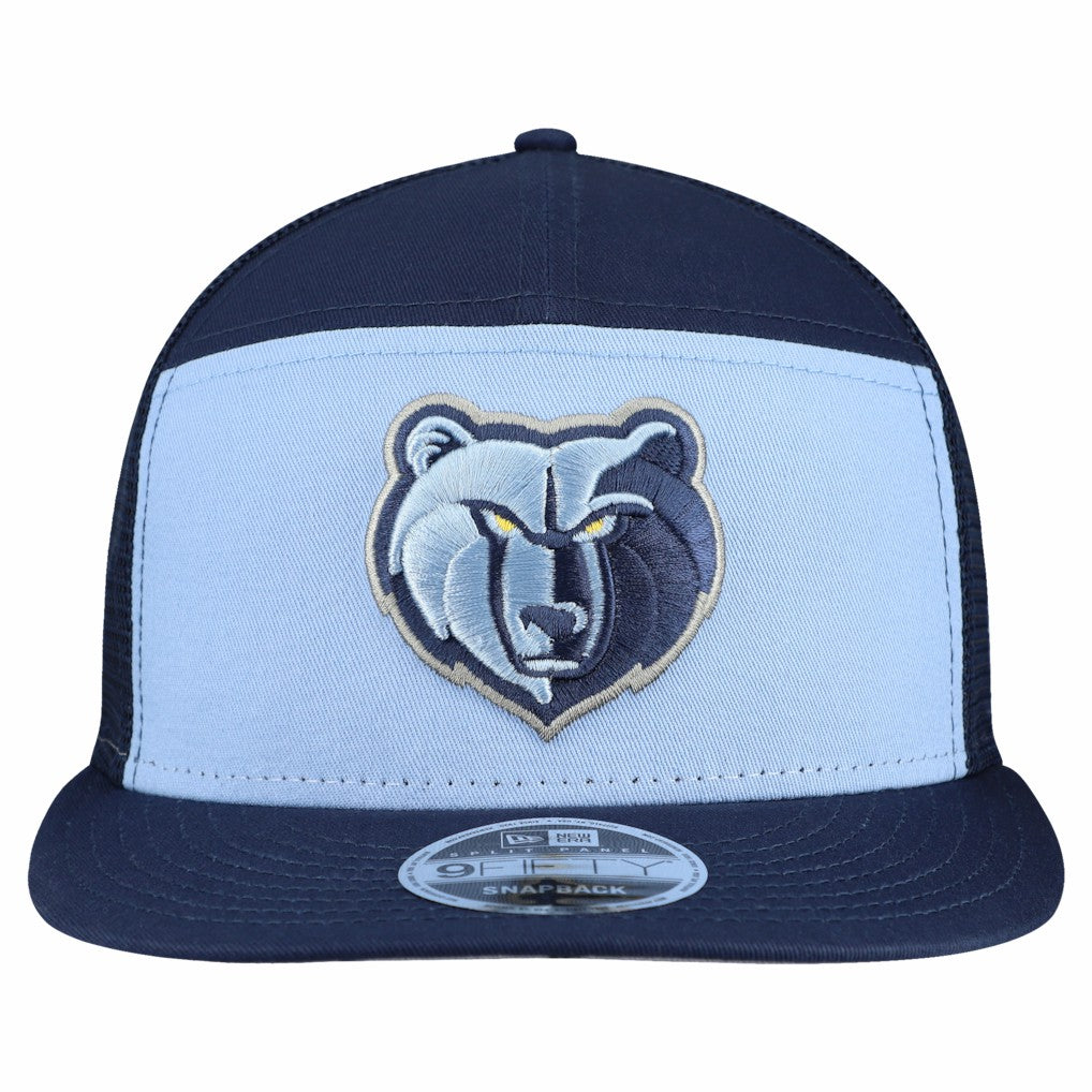 Memphis Grizzlies Outdoor Split Panel 9FIFTY Snapback Hat Light Blue/Navy - New Era