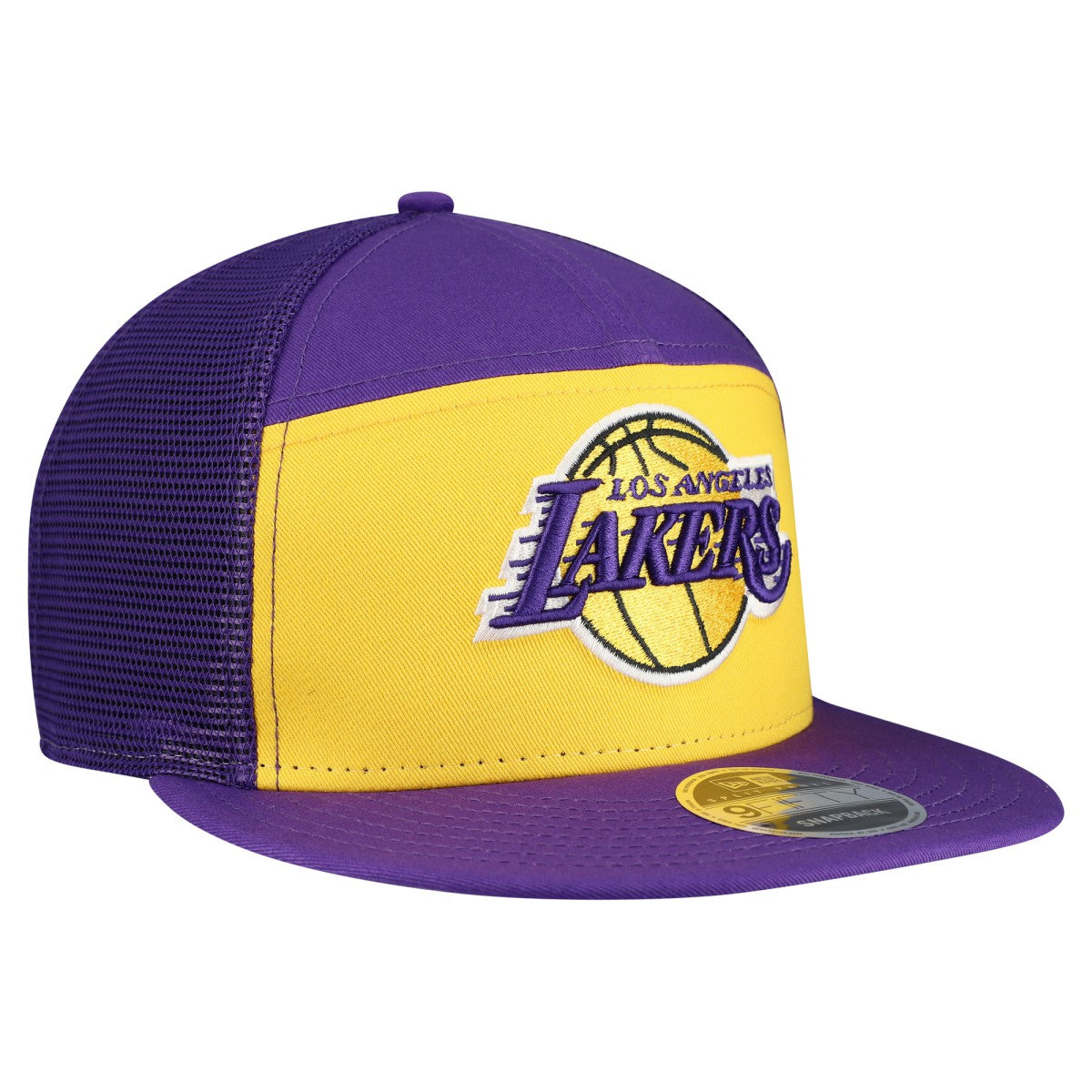 Los Angeles Lakers Outdoor Split Panel 9FIFTY Snapback Hat Gold/Purple - New Era