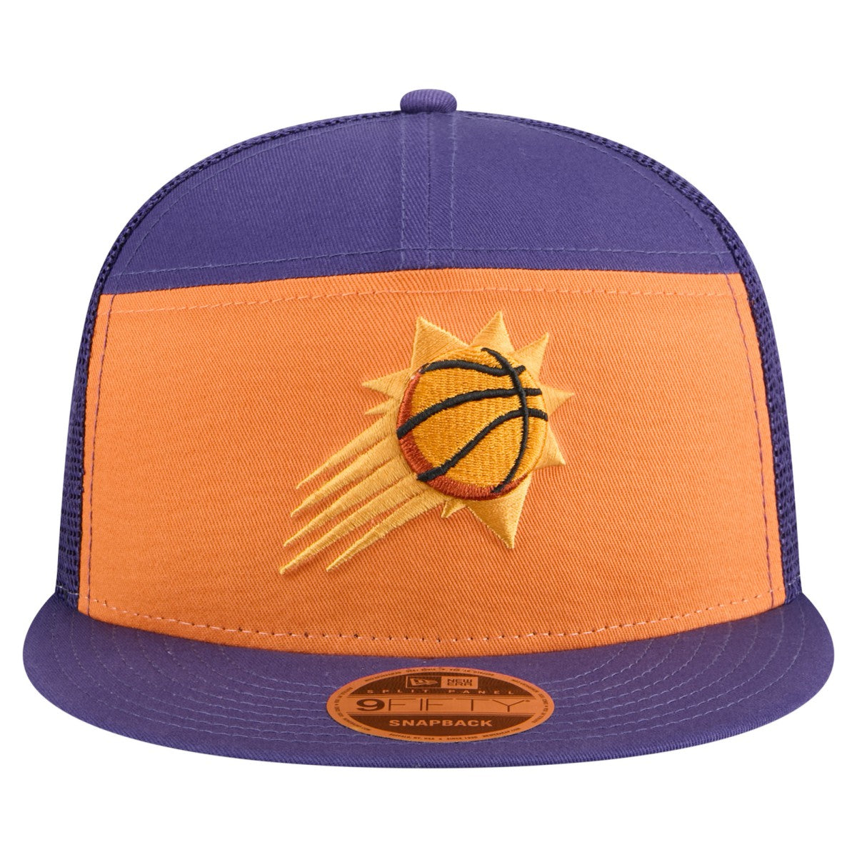 Phoenix Suns Outdoor Split Panel 9FIFTY Snapback Hat Orange/Purple - New Era