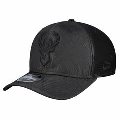 Milwaukee Bucks Quilted 9SEVENTY Trucker Adjustable Hat Black - New Era