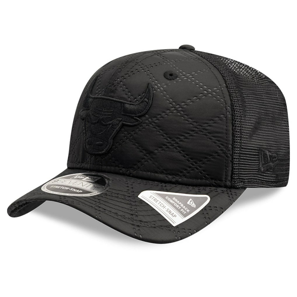 Chicago Bulls Quilted 9SEVENTY Trucker Adjustable Hat Black - New Era