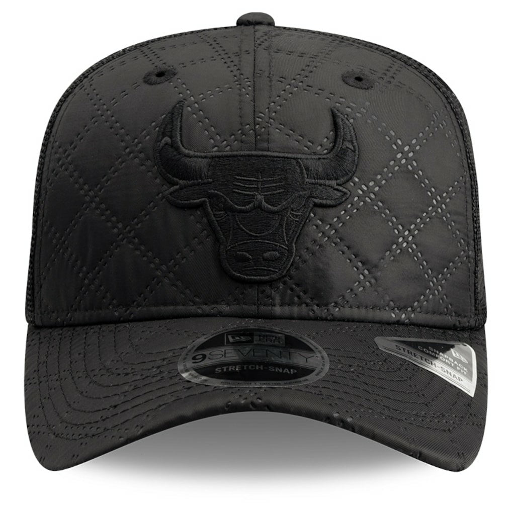 Chicago Bulls Quilted 9SEVENTY Trucker Adjustable Hat Black - New Era