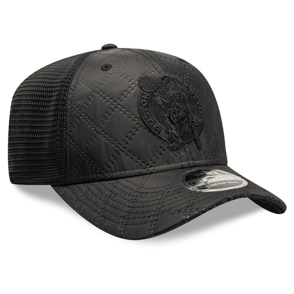 Boston Celtics Quilted 9SEVENTY Trucker Adjustable Hat Black - New Era