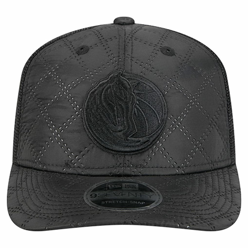 Dallas Mavericks Quilted 9SEVENTY Trucker Adjustable Hat Black - New Era