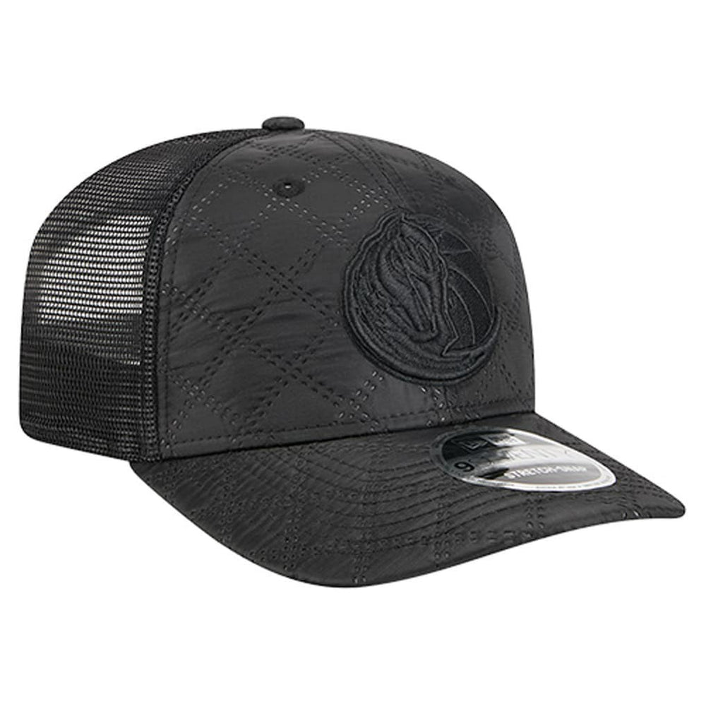 Dallas Mavericks Quilted 9SEVENTY Trucker Adjustable Hat Black - New Era