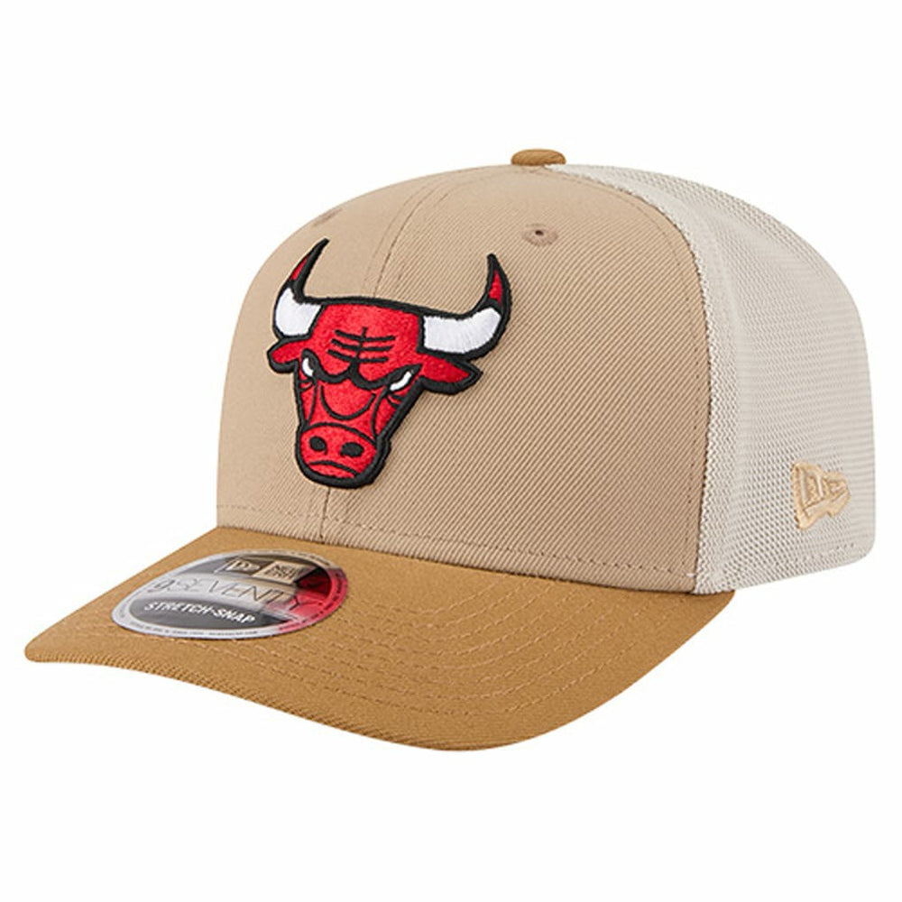 Chicago Bulls Two-Tone 9SEVENTY Adjustable Trucker Hat Tan/Light Brown - New Era