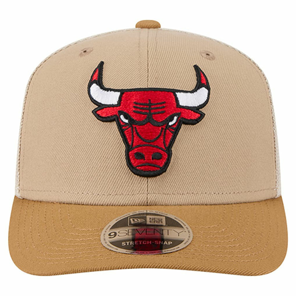 Chicago Bulls Two-Tone 9SEVENTY Adjustable Trucker Hat Tan/Light Brown - New Era