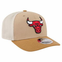 Chicago Bulls Two-Tone 9SEVENTY Adjustable Trucker Hat Tan/Light Brown - New Era