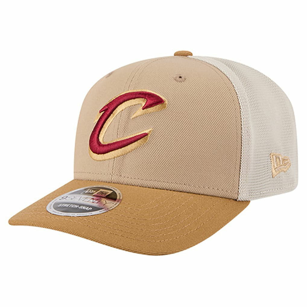 Cleveland Cavaliers Two-Tone 9SEVENTY Adjustable Trucker Hat Tan/Light Brown - New Era outlet