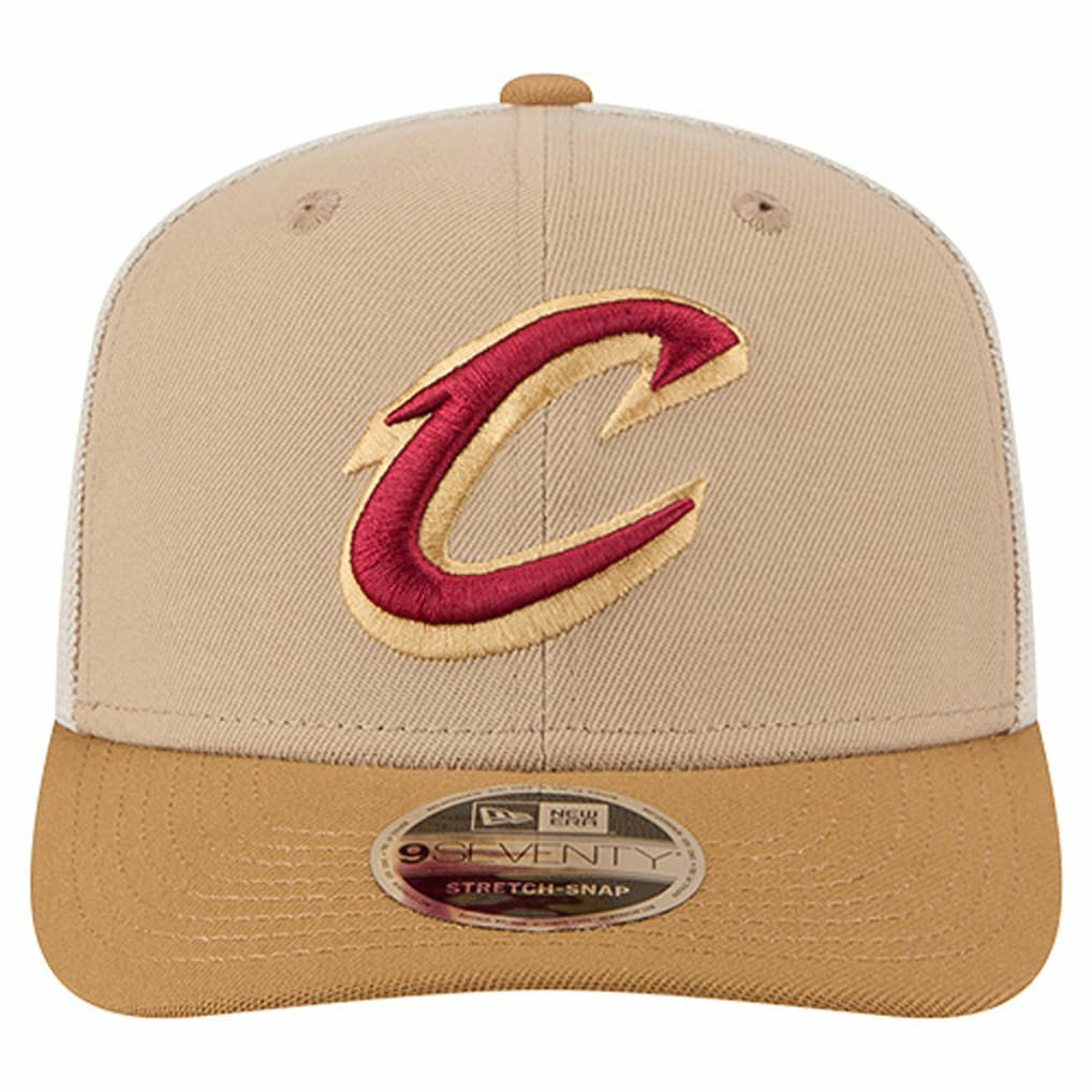 Cleveland Cavaliers Two-Tone 9SEVENTY Adjustable Trucker Hat Tan/Light Brown - New Era outlet