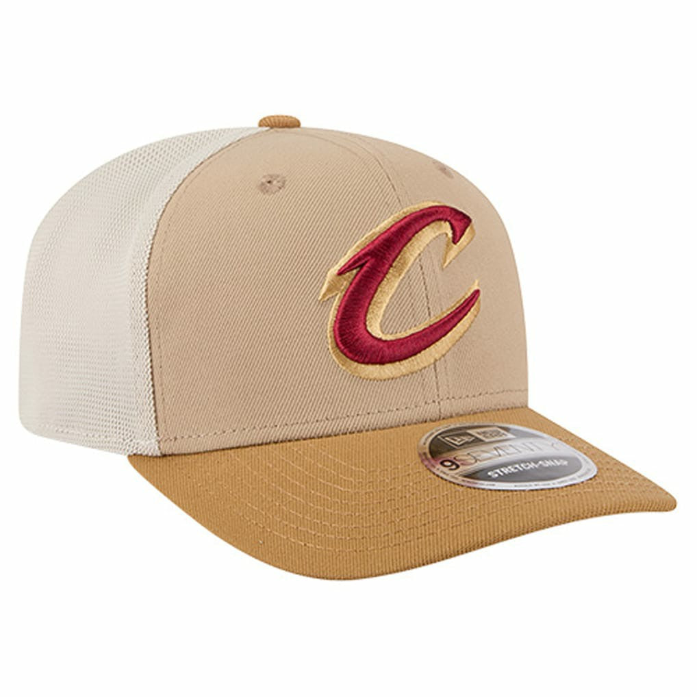 Cleveland Cavaliers Two-Tone 9SEVENTY Adjustable Trucker Hat Tan/Light Brown - New Era outlet