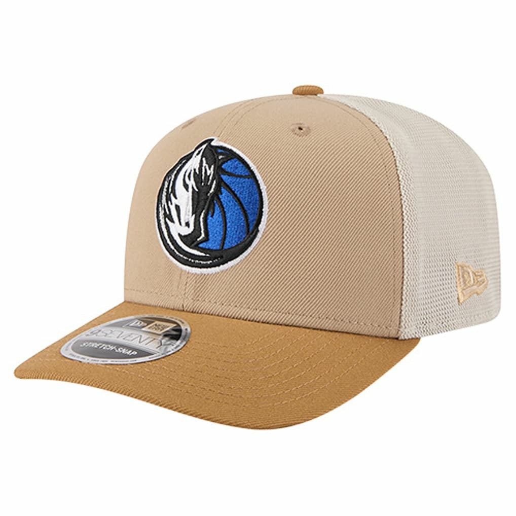 Dallas Mavericks Two-Tone 9SEVENTY Adjustable Trucker Hat Tan/Light Brown - New Era